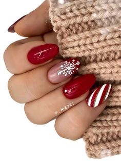 The Hottest Red Nail Designs Of 2022 | Red Nails To Try This Year Christmas Nails 2019, Acrylic Nails Almond Shape, Her Nails, Red Nail Designs, Almond Acrylic Nails