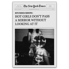 the new york times article features an image of a woman sitting in front of a mirror