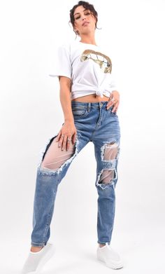 High Waist Light Wash Distressed Mom Jeans - Boutique Store Baggy Mom Jeans, Jeans Collection, Boutique Store, Denim Blue, Fashion Boutique, Print T Shirt