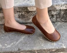 Earthing Grounding Shoe Women Barefoot Shoes Women Brown Grounded Shoe All Leather Shoes Minimalistic Shoes Crazy Classic Brown - Etsy