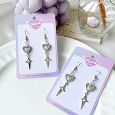 "This Cute Drop Dangle Earring features adorable silver twinkle pendant and pearl beads, it is a cute accessory for your everyday outfit and any occasion look. It's also a perfect gift for anyone who is looking for a last-minute gift, and a great party favors choice. We also made more different styles of products, please check the store link below: https://www.etsy.com/shop/CuteBeadsbyTinna Plus, we provide gift bags: https://www.etsy.com/listing/1305832371/jewelry-travel-pouch-velvet-jewelry?re Trendy Silver Pearl Drop Earrings, Trendy Dangle Pearl Earrings For Gift, Trendy Silver Dangle Pearl Earrings, Trendy Silver Pearl Earrings, Trendy Pearl Charm Earrings For Gift, Earrings Cottagecore, Y2k Earrings, Cottagecore Earrings, Diy Jewelry Earrings