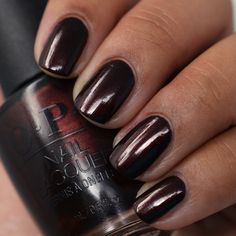 Nail Polish | OPI Nail Laquer Polish – September Nail Salon Opi Midnight In Moscow, Fall Nail Colors Opi, Dark Color Nails, Opi Black, Burgundy Nail Polish, Opi Gel Nail Polish, Edit Overlays, Nail Polish Opi, Opi Nail Polish Colors