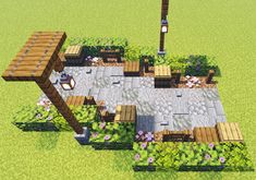 stone and wood path design for Minecraft Minecraft Town Path Ideas, Minecraft Medieval Path Design, Path Minecraft Design, Village Path Minecraft, Minecraft Stone Pathway, Minecraft Village Path Ideas, Stone Floor Design Minecraft, Minecraft Stone Path Ideas, Minecraft Pathways Design Stone