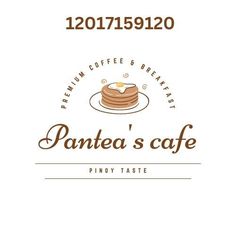 the logo for pantea's cafe, which is located in piney taste