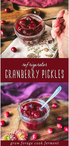 cranberry pickles recipe in a glass bowl