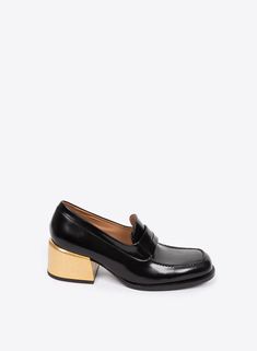 Heeled loafers - Spring-Summer Women | Dries Van Noten Dries Van Noten Shoes, Padded Sandals, Metallic Heels, Platform Ankle Boots, Fragrance Collection, Derby Shoes, Dries Van Noten, Heeled Loafers, Mens Fragrance