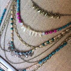 Gorgeous Long C+I Casablanca Necklace From Summer 2014. White Bohemian Beaded Necklaces For Layering, Summer 2014, Casablanca, Turquoise Necklace, Chloe, Beaded Necklace, Necklaces, Turquoise, Women Accessories