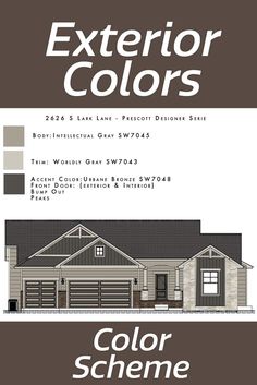 the exterior colors are shown for this house