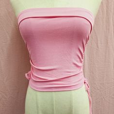 Shein Icon Side Drawstring Ruched Strapless Tube Top New Without Tags. Color: Pink Size: X-Small Casual Ruched Tube Top For Beach, Casual Ruched Tube Top For The Beach, Trendy Ruched Tube Top For Summer, Trendy Ruched Tube Top, Summer Casual Ruched Tube Top, Casual Ruched Tube Top For Summer, Spring Strapless Ruched Halter Top, Trendy Ruched Strapless Tube Top, Summer Ruched Bandeau Tube Top