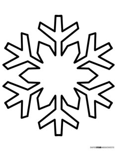 a snowflake is shown in black and white