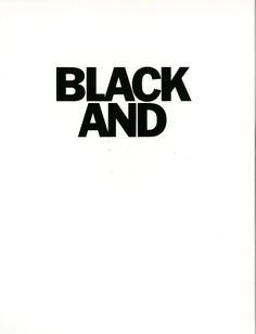 a black and white book with the words black and white on it's cover