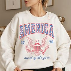 Fourth Of July Shirts, Shirts Long Sleeve, Land Of The Free, Image Editing Software, Fourth Of July, T Shirt Design, Shirt Design, 4th Of July, Printed Items