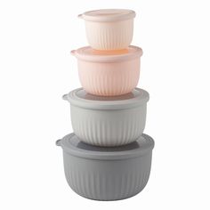 three bowls stacked on top of each other