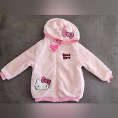 New Hello Kitty Zippered Furry Hoodie 3t Or 4t (Asian Size 100) Hello Kitty Baby Clothes, Kawaii Sweaters, Sanrio Things, Hello Kitty Gifts, Disney Baby Clothes, Sanrio Pink, Hello Kitty Baby, Baby Wishlist, Kitty Clothes