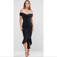 John Zack Petite Off Shoulder Ruffle Midi Dress With Pephem From Asos. Burgundy Formal Dress, Green Summer Dresses, Blush Pink Dresses, Embroidered Midi Dress, Ruffle Midi Dress, Belted Midi Dress, Strapless Midi Dress, Ribbed Midi Dress, Pleated Mini Dress