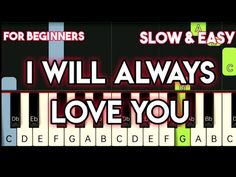 i will always love you piano lesson for beginners - slow & easy music videos