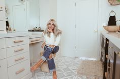 Cara Loren Bathroom, Rope Light Fixture, Cara Loren, Vanity Area, Lipstick Holder, Duster Coat, Trench Coat, Girl Fashion, My Style