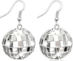 Disco Earrings, Disco Ball Earrings, Disco Mirror, Earrings Halloween, 70s Disco, Mirror Ball, Ball Earrings, Party Earrings, Halloween Jewelry