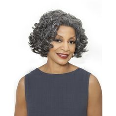 Alicia Beauty Foxy Silver Collections Lace Front Wigs, Premium Synthetic Lightweight Comfort, Machine-Stitched Cap Wig, Secure & Fabulously Natural - YVONNE Bakugou Wig, Grey Dyed Hair, Covering Gray Hair, African American Wigs, Grey Wig, Fashion Wigs, Short Wavy, Lace Hair, Tempeh