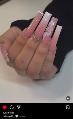 Latina Nail Inspo Medium, Long Nail Inspo Acrylic, Short Square Acrylic Nails, Lifestyle Aesthetic