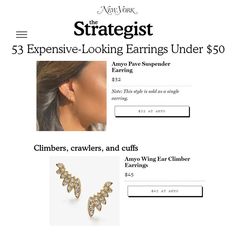 These unique earrings, are perfect to wear with your ear stack. Worn like a stud earring but hugs like a huggie!Seen on NYMAG: The Strategist Sterling Silver Hypoallergenic, lead and nickel free Outside Length: 18mm, Inside Length: 14mm Thickness: 1.6mm Includes butterfly earring backs #E570-S Multiple Piercings Earrings, Piercings Earrings, Suspender Earrings, Ear Climbers Earrings, Multiple Piercings, Ear Stack, Ear Climbers, Climber Earrings, Earrings Ear