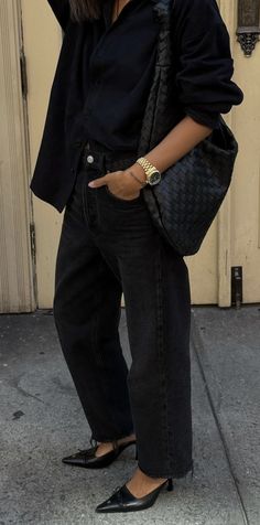 Nyc Fall Street Style, Casual Winter Fits, All Black Style, Casual Street Style, Mode Inspiration, Work Fashion, Fashion Killa