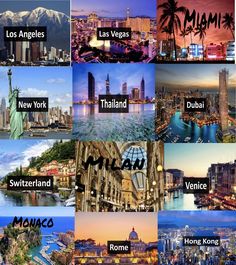 there are many different cities in the world and each has their own name on it