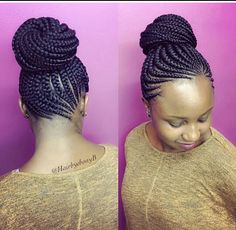 Best African Hairstyles, Braid Buns, Cornrow Updo, Beautiful Braided Hairstyles, Cornrow Updo Hairstyles, Bob Braids Hairstyles, Kid Hair, Hairstyles Pictures, Braiding Styles