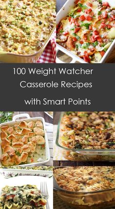 different casserole dishes with smart points