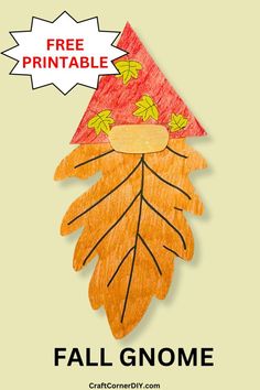 Fall gnome craft. Fall Prek Craft Ideas, Gnome Fall Bulletin Board Ideas, Crafts For Preschoolers Easy Fall, Fall Craft Toddler Easy, November Easy Crafts For Kids, Thanksgiving Craft Ideas For 5th Graders, Fall Gnome Printables Free, Leaf Gnome Craft, Turkey Day Crafts For Kids