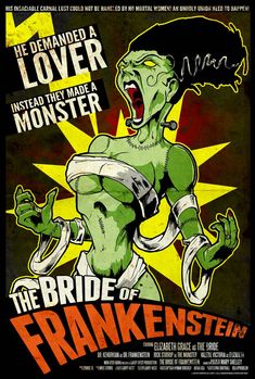 the bride of frankenstein movie poster