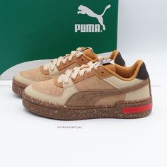 Us Size 10 Men's Puma Ca Pro Se Cafe Sneakers 389548-01 Tan/Brown - Brand New In Box, Box Is Lightly Damaged. We Only Sell 100% Genuine Products, Sourced From Major Retailers. Brown Sports Sneakers With Speckled Midsole, Brown Mid-top Sneakers With Speckled Midsole, Sporty Brown Sneakers With Speckled Midsole, Sporty Brown Skate Shoes With Perforated Toe Box, Brown Low-top Skate Shoes For Sports, Brown Mid-top Skate Shoes With Gum Sole, Brown Skate Shoes With Round Toe For Sports, Brown Round Toe Skate Shoes For Sports, Brown Lace-up Skate Shoes With Perforated Toe Box