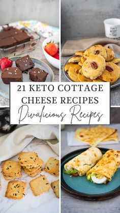 collage of keto cottage cheese recipes