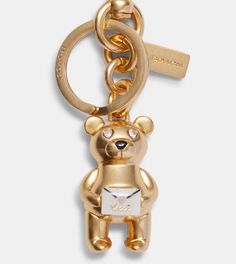 Coach Valentine's Day Bear Bag Charm with Love Letter 100% Authentic Brand New with Tags Limited Edition Valentine’s Day Purchased Directly From Coach Coach Valentine's Day Bear Bag Charm in Gold/True Pink Metal Style No. C7750 Attached split key ring and dogleash clip 1" (L) x 2 1/4" (H) Only sale the bear charm Price is firm Coach Charms, 3d Keychain, Valentines Day Bears, Bear Bag, Ladies Handbags, Love Letter, The Bear, Metal Style, Love Letters