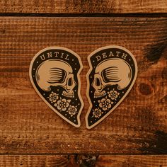 Until Death Vinyl Stickers - Etsy Porsche Logo, Pin Badges, Vinyl Stickers, Carbon Emissions, Vehicle Logos, Screen Printing, Vinyl Sticker, Heavy Duty, Print Design