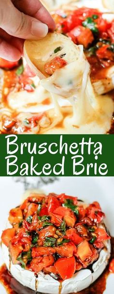 this is an image of bruschetta baked brie