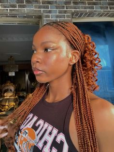 #gingerbraids #braids #knotlessboxbraids #color30 Ginger Braids With Peekaboo, December Braids For Black Women, Ginger Braids Color Number, Knotless Braids Different Colors, Knotless Braid Inspiration, Braids For December, Indecisive Braids, Cinnamon Braids For Black Women, Cute Colors For Box Braids