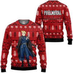 Fullmetal Alchemist Riza Hawkeye Custom Anime Ugly Christmas Sweater Perfect And Unique Gifts For Adults Kids On Christmas Olivier Mira Armstrong, Riza Hawkeye, 3d Sweater, Roy Mustang, Fullmetal Alchemist, Anime Shirt, Gifts For Adults, Wool Blend Sweater, Ugly Sweater