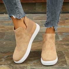 Category:Boots,Sneakers; Upper Materials:Suede; Season:Spring   Fall; Heel Type:Flat Heel; Gender:Women's; Activity:Walking; Toe Shape:Round Toe; Type:Booties Ankle Boots; Style:Minimalism,Fashion,Casual,Sporty; Heel Height(inch):<1; Outsole Materials:MD (Phylon); Occasion:Outdoor,Daily; Closure Type:Loafer; Pattern:Leopard; Listing Date:09/04/2023; 2024 Trends:Plus Size; Foot Length:null; Foot Width:null; Size chart date source:Provided by Supplier. Beige Booties Outfit, Fashionable Comfortable Shoes, Fall Heel, Minimalism Fashion, Shoes Boots Ankle, Sporty Casual, Shoe Pattern, Ankle Boots Flat, Slip On Boots