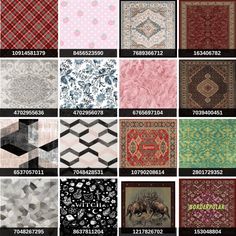 many different types of rugs and patterns