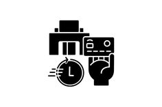 a black and white image of a camera with a clock on it's side