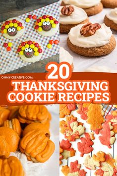 thanksgiving cookie recipes with the title overlay