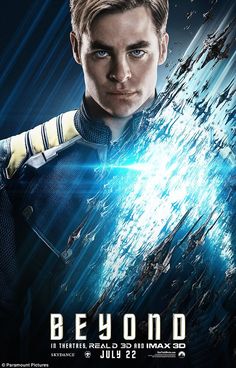 the poster for star trek into space is shown in this promotional image from the movie, beyond