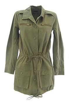 Dolce Vita Women's G.I. Jacket Large Olive - Brought to you by Avarsha.com Best Designer Suits, Women's Coats & Jackets, Designer Suits, Green Cotton, Military Jacket, Women's Jacket, Olive Green, Trench Coat, Coats Jackets