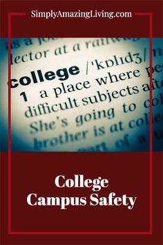 college campus safety book cover with the title college campus safety written in red and black