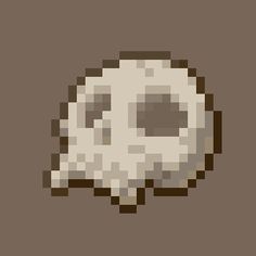 a pixellated image of a donut on a brown background