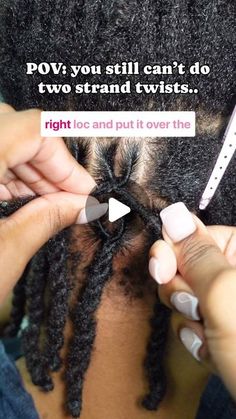 Cheyanne: Loctician /Licensed Natural Hairstylist on Instagram: "If you happen to be one of the people who retwist to the left, then do the opposite 😂 but here’s some free game for y’all if you didn’t already know 🥰   #nycloctician #locticiannyc #nylocs #nylocstylist #queensloctician #queenslocs #queenslocstylist #starterlocs #starterloc #starterlocjourney #twostrandtwists #twostrandtwistlocs #caswithchey" 2strand Twist Women Locs, Two Strand On Locs, Quick Loc Updo Styles, 2 Strand Twist On Locs, 2 Strain Twist Locs, How To Start Locs With Two Strand Twist, How To Two Strand Twist Locs, Two Strand Retwist Locs, How To Retwist Dreads Step By Step