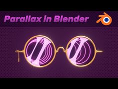 a pair of glasses with the words parallax in blender on it and an image