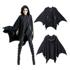 0 Gothic Wardrobe, Goth Ninja, Batgirl Costume, Witch Fashion, Gothic Clothes, Dark Outfits, Punk Rave, Gothic Punk