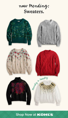 Sweater weather is in full swing and we’ve got so many snuggly-soft styles to choose from. From festive prints to timeless cable knits, find your new favorite sweaters at Kohl’s and Kohls.com. Christmas Chaos, Ant Spray, Children Outfits, Cutest Outfits, Aged Cheese, Breakfast Casseroles, Winter Outfits Aesthetic, Stylish Winter Outfits, Christmas Outfits Women